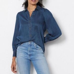Rails Angelica Denim Shirt In Dark Vintage Size Small